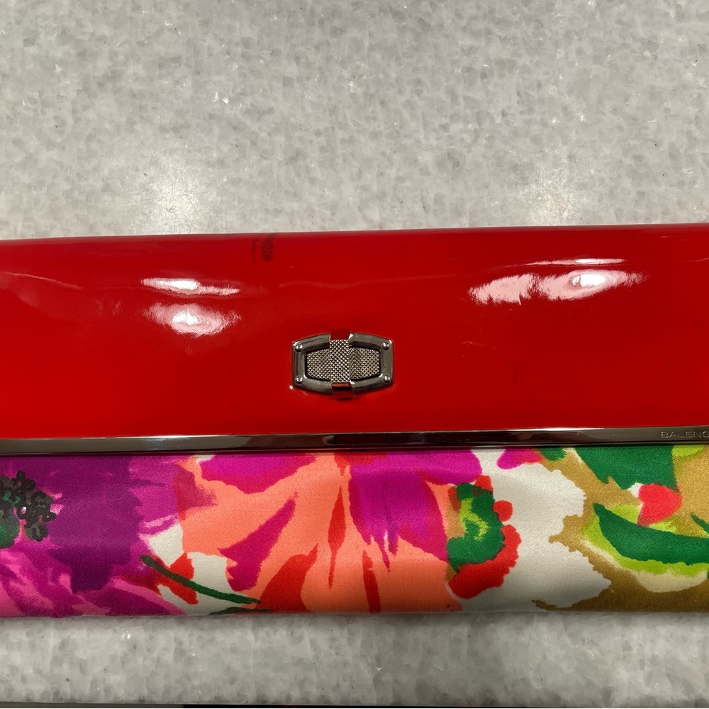 Balenciaga Floral Satin/Patent Clutch SOLD ELSEWHERE!!
